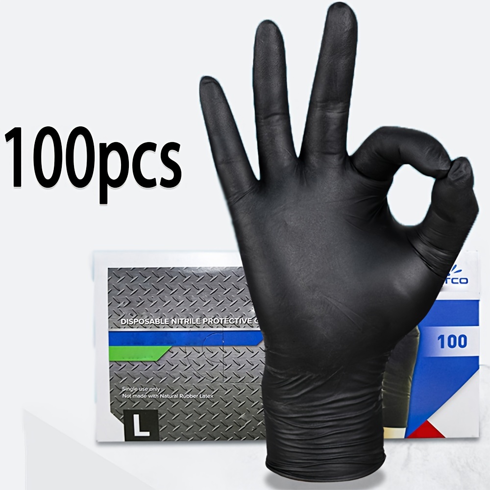 Nitrile Mechanic Glove - Czarne Jednorazowe Rękawice Nitrylowe Pogrubione Wytrzymałe