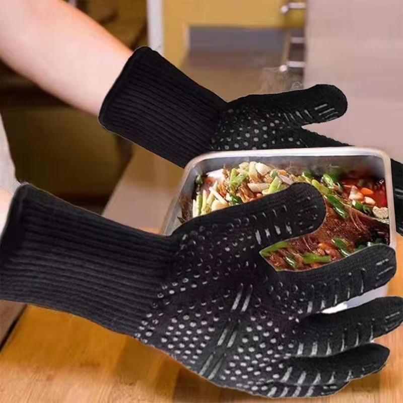 Oven Mitt Silicone - 1 Para Rękawic Kuchennych Ognioodpornych i